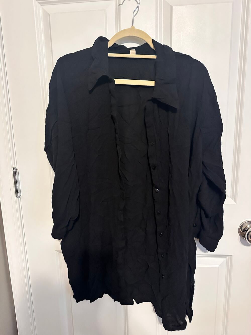 Elan Black Swimsuit Coverup Dress Large